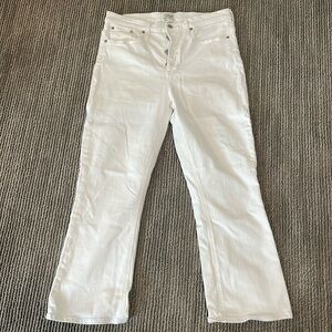 I. Crew white denim cropped size 31. Button fly